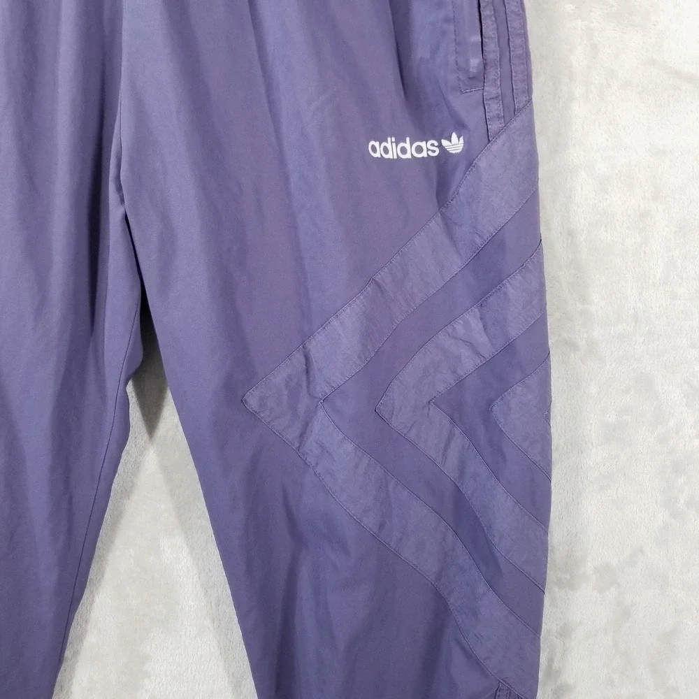 Vintage Adidas Pastel Breezy Track Pants Men L Purple Nylon Windbreaker Trefoil